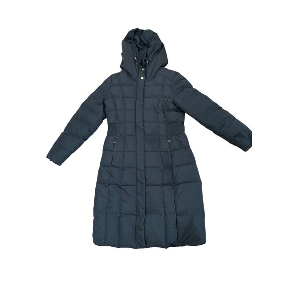 COLE HAAN SIGNATURE WOMEN'S BLACK HOODED DOWN COAT SZ M - Picture 1 of 7